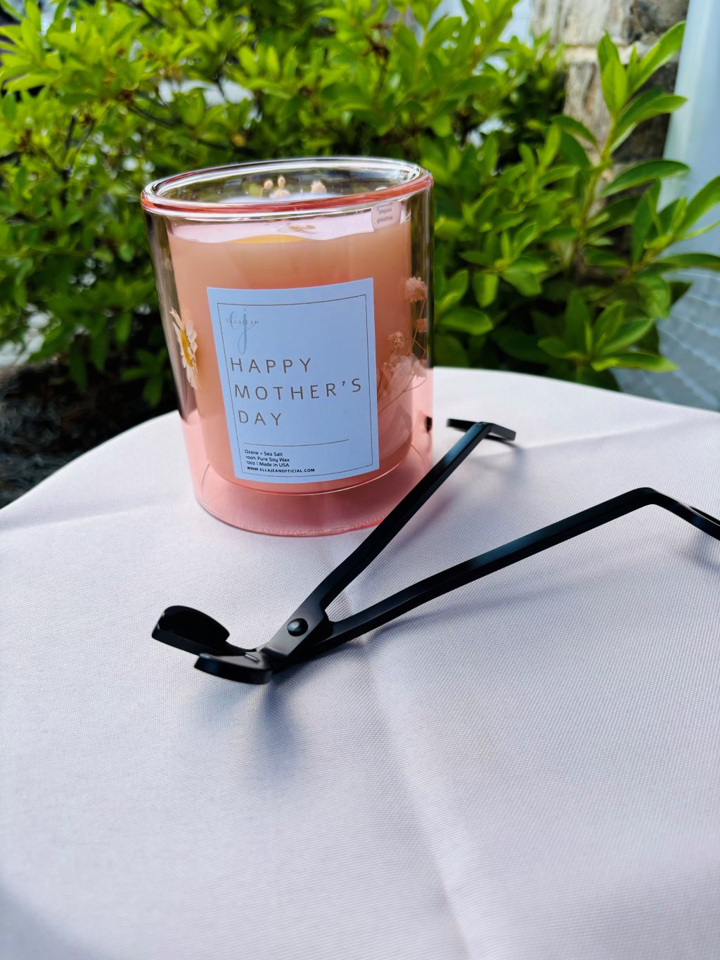 Mother's Day Limited Collection Pink Double Glass Candle